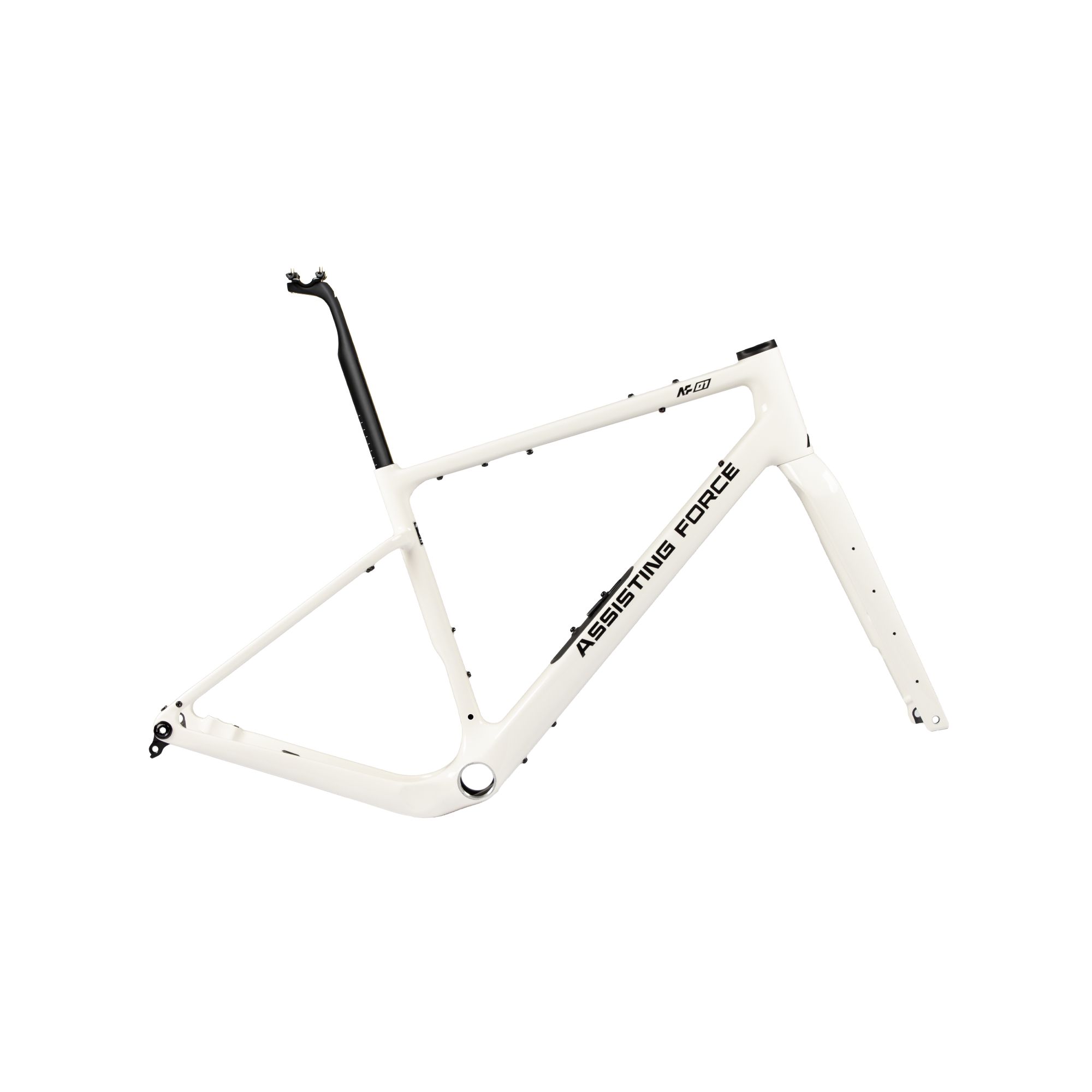 white gravel bike AF01 Standard Carbon Gravel Bike Frame